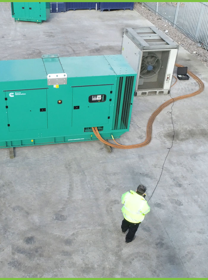Diesel generator load bank test